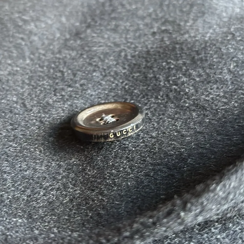Gucci Made to Measure Tom Ford Era Charcoal Wool Overcoat Zegna Eu 46 US 36-38